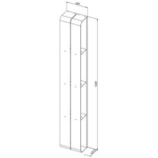 Металлическая полка Aquanet Магнум 20х130 302228 Черная матовая