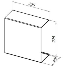 Металлическая полка Aquanet Магнум 22.5 302235 Белая матовая