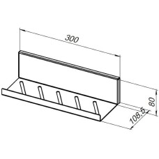 Металлическая полка Aquanet Магнум 30 302236 Белая матовая