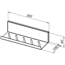 Металлическая полка Aquanet Магнум 30 302224 Черная матовая