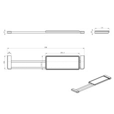 Раздвижная полка WONZON & WOGHAND, Черный матовый (WW-V3701-MB)