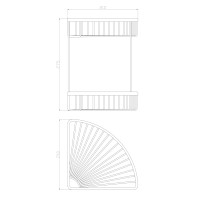 Полка для ванной 2-х ярусная WONZON & WOGHAND, Хром (WW-4128)