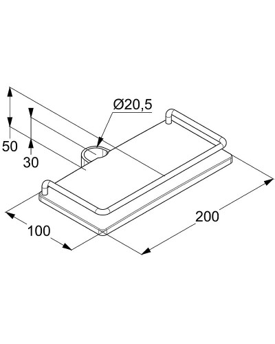 Полка корзина Kludi Cockpit 6410110-00 Хром Белая