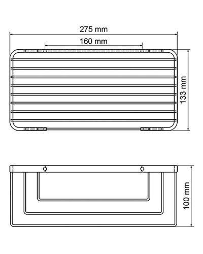 Полка корзина WasserKRAFT K-71133 Хром