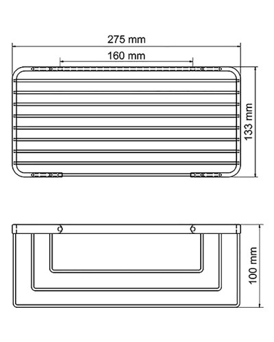Полка корзина WasserKRAFT K-71122 Хром