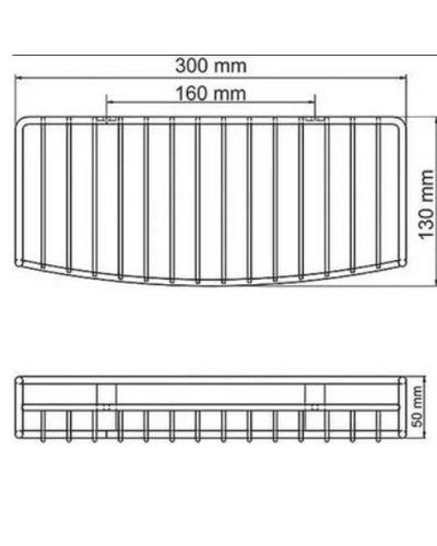 Полка корзина WasserKRAFT K-141133 Хром