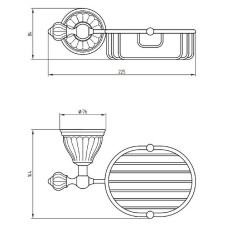 Полка корзина Migliore Olivia 17533 Золото Белый