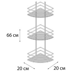 Полка корзина Fixsen FX-710-3 угловая Хром