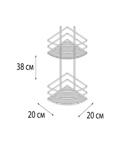 Полка корзина Fixsen FX-710W-2 угловая Белая