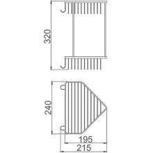Полка корзина Haiba HB335-1 угловая Хром