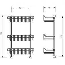 Полка корзина Migliore Complementi 22037 Хром