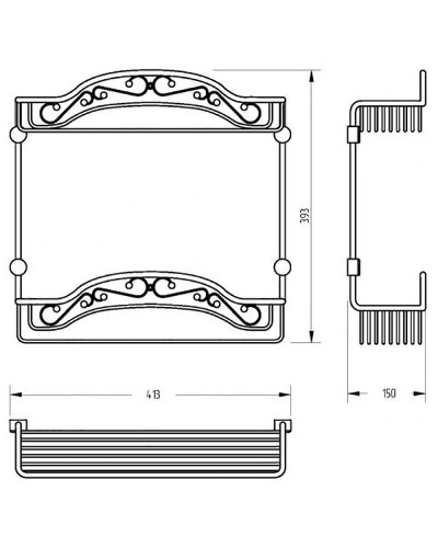Полка корзина Migliore Complementi 22036 Хром