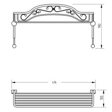 Полка корзина Migliore Complementi 22035 Хром