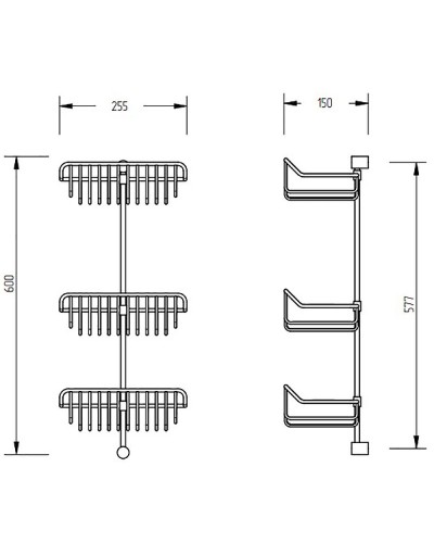 Полка корзина Migliore Complementi 22041 Хром