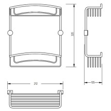 Полка корзина Migliore Complementi 22039 Хром