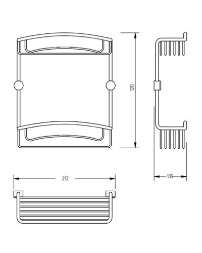 Полка корзина Migliore Complementi 22039 Хром