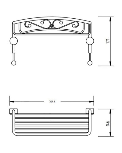 Полка корзина Migliore Complementi 22040 Хром