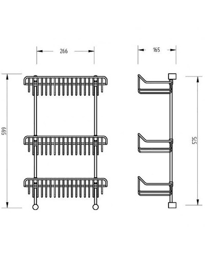 Полка корзина Migliore Complementi 22046 Золото
