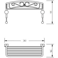 Полка корзина Migliore Complementi 22051 Золото