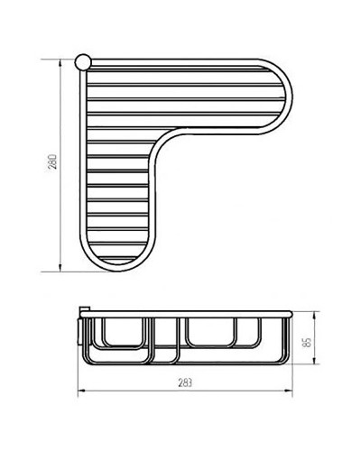 Полка корзина Migliore Complementi 22032 угловая Бронза