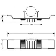 Полка корзина Migliore Complementi 22008 Бронза