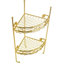 Полка корзина Migliore Complementi 22938 угловая Золото