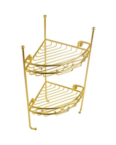 Полка корзина Migliore Complementi 22938 угловая Золото