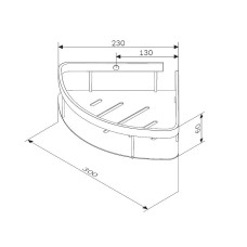 Полка корзина AM.PM Sense L A7454122 угловая Черная матовая