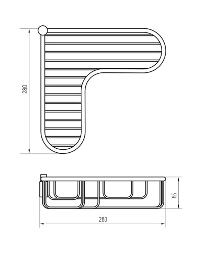 Полка корзина Migliore Complementi 22060 угловая Медь