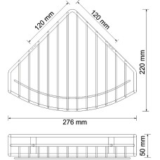 Полка корзина WasserKRAFT Isar K-1711 угловая Темная бронза
