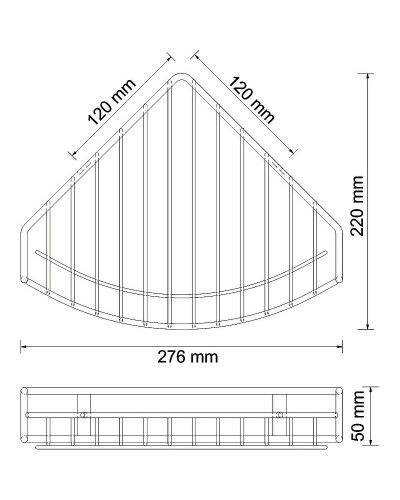 Полка корзина WasserKRAFT Isar K-1711 угловая Темная бронза