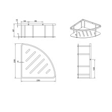 Полка AltroBagno B 082205 Cr