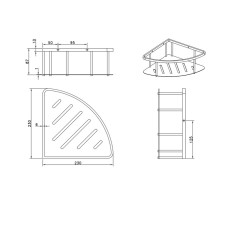 Полка AltroBagno B 082205 Cr
