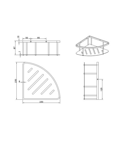 Полка AltroBagno B 082205 Cr