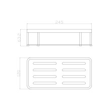 Полка для ванной WONZON & WOGHAND, Хром (WW-4131)