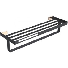 Полка для полотенец Boheme Q 10947-G-B Черная Золото