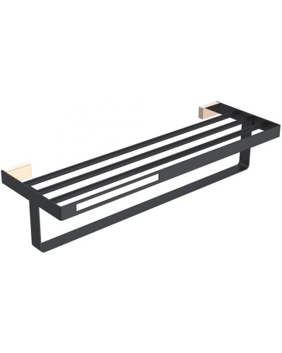 Полка для полотенец Boheme Q 10947-G-B Черная Золото