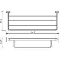 Полка для полотенец Aquanet 6562MB 246607 Черная