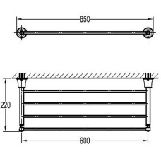 Полка для полотенец Cezares Liberty CZR-F-8983 Хром