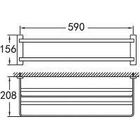 Полка для полотенец Cezares Maxima CZR-F-8910 Хром