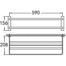Полка для полотенец Cezares Maxima CZR-F-8910 Хром