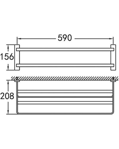 Полка для полотенец Cezares Maxima CZR-F-8910 Хром