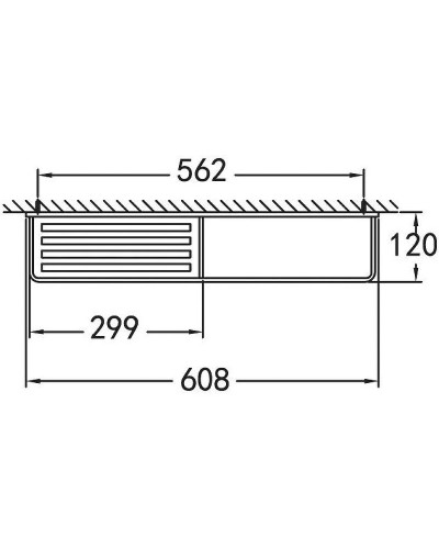 Металлическая полка Cezares Maxima CZR-F-8916 Хром