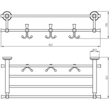 Полка для полотенец Migliore Fortuna 27713 Бронза