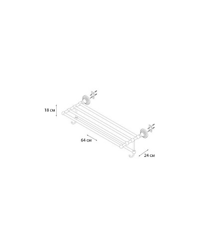 Полка для полотенец Fixsen Retro FX-83815A Бронза