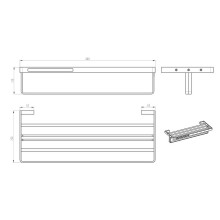 Полка для полотенец Boheme Q 10947-MW Белая матовая