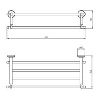 Полка для полотенец Migliore Mirella 17180 Бронза