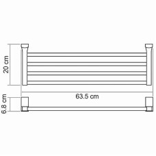 Полка для полотенец WasserKRAFT Exter K-5211 Светлая бронза