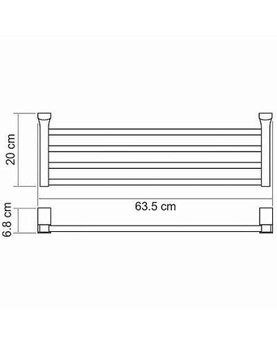 Полка для полотенец WasserKRAFT Exter K-5211 Светлая бронза