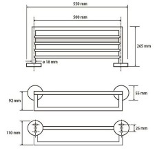 Полка Bemeta Omega 104219072 Хром